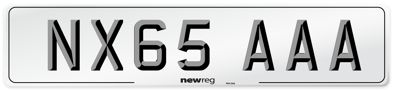 NX65 AAA Number Plate from New Reg